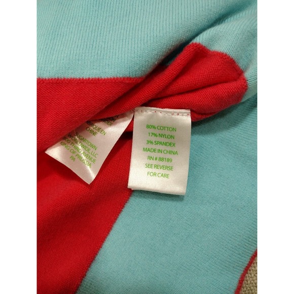 Lilly Pulitzer Sweater Womens Medium Coral Long Sleeve V-Neck Pullover - Picture 3 of 6